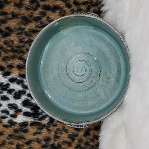 Brie Baker individual Serving Green Casserole Pottery Dish